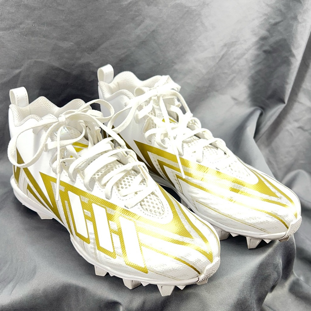 Men's Adidas Freak Spark MD 23 Football Cleat / White Gold / HP7711 / Size 6